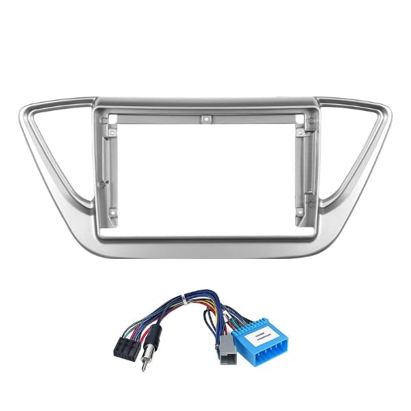 Modorwy 9" Car Android Frame Compatible with Hyundai Verna 2018-2020 | Includes Wiring Harness Dashboard Panel | Durable & Scratch-Resistant | Easy Plug & Play Installation