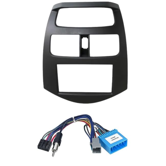 9 inch Car Android Frame Compatible with Cheverolet Spark | Includes Wiring Harness Dashboard Panel | Durable & Scratch-Resistant | Easy Plug & Play Installation