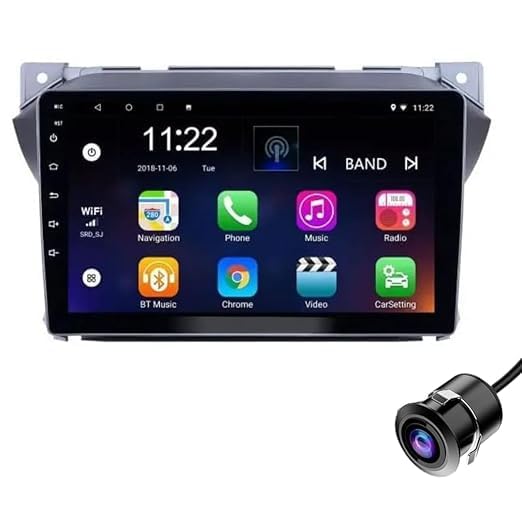 Original QLED 9” Zlink Car Android Stereo | OS 13 | 4GB+32GB | Display Support Car Play & Android Auto | incl. AHD Rear Camera & Frame Compatible with Maruti A-Star - 1 Year Warranty