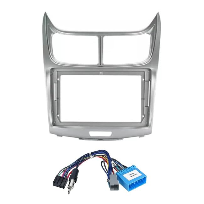 9 inch Car Android Frame Compatible with Cheverolet Sail | Includes Wiring Harness Dashboard Panel | Durable & Scratch-Resistant | Easy Plug & Play Installation
