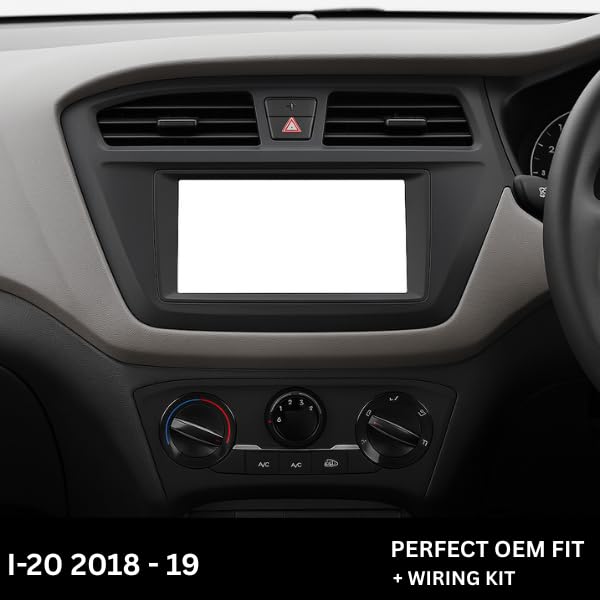 Modorwy 9" Car Android Frame Compatible with Hyundai i20 Elite 2018-2019 | Includes Wiring Harness Dashboard Panel | Durable & Scratch-Resistant | Easy Plug & Play Installation