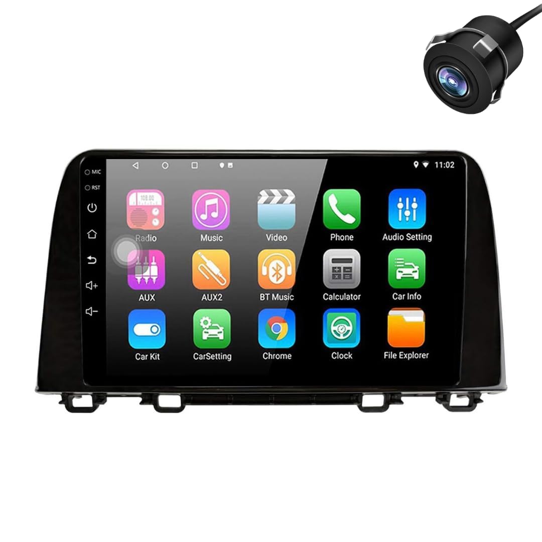 Original 9inch HD QLED Car Android Stereo | 2GB RAM & 32GB ROM | OS 13 Double Din Car Multimedia Player | incl. AHD Rear Camera & Frame Compatible with Honda CRV 2016-2020 - 1 Year Warranty