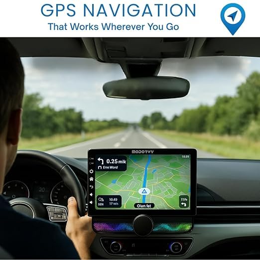 Modorwy Gemstone 10.4" QLED 2K Android Car Stereo (4GB+64GB, Fan, Bluetooth, Wi-Fi, AHD Camera)