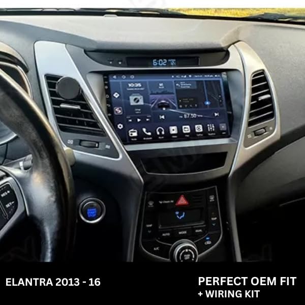 Modorwy 9" Car Android Frame Compatible with Hyundai Elantra 2014-2016 | Includes Wiring Harness Dashboard Panel | Durable & Scratch-Resistant | Easy Plug & Play Installation