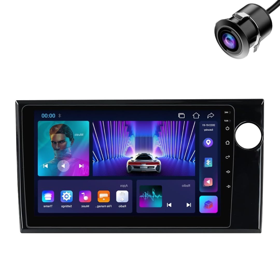 Original 9inch HD QLED Car Android Stereo | 2GB RAM & 32GB ROM | OS 13 Double Din Car Multimedia Player | incl. AHD Rear Camera & Frame Compatible with Honda Mobilio- 1 Year Warranty