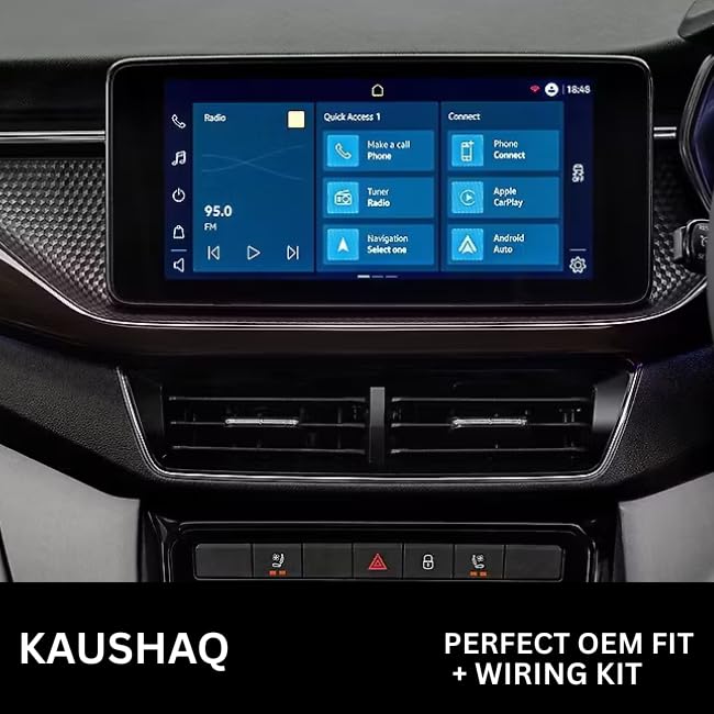 9 inch Car Android Frame Compatible with Skoda Kaushaq | Includes Plug & Play Wiring Harness | Premium ABS Material | Scratch & Heat Resistant Design