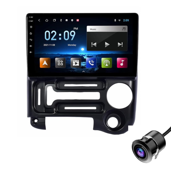 Modorwy Original 9inch HD QLED Car Android Stereo | 2GB RAM & 32GB ROM | OS 13 Double Din Car Multimedia Player | incl. AHD Rear Camera & Frame Compatible with Hyundai Santro Xing- 1 Year Warranty