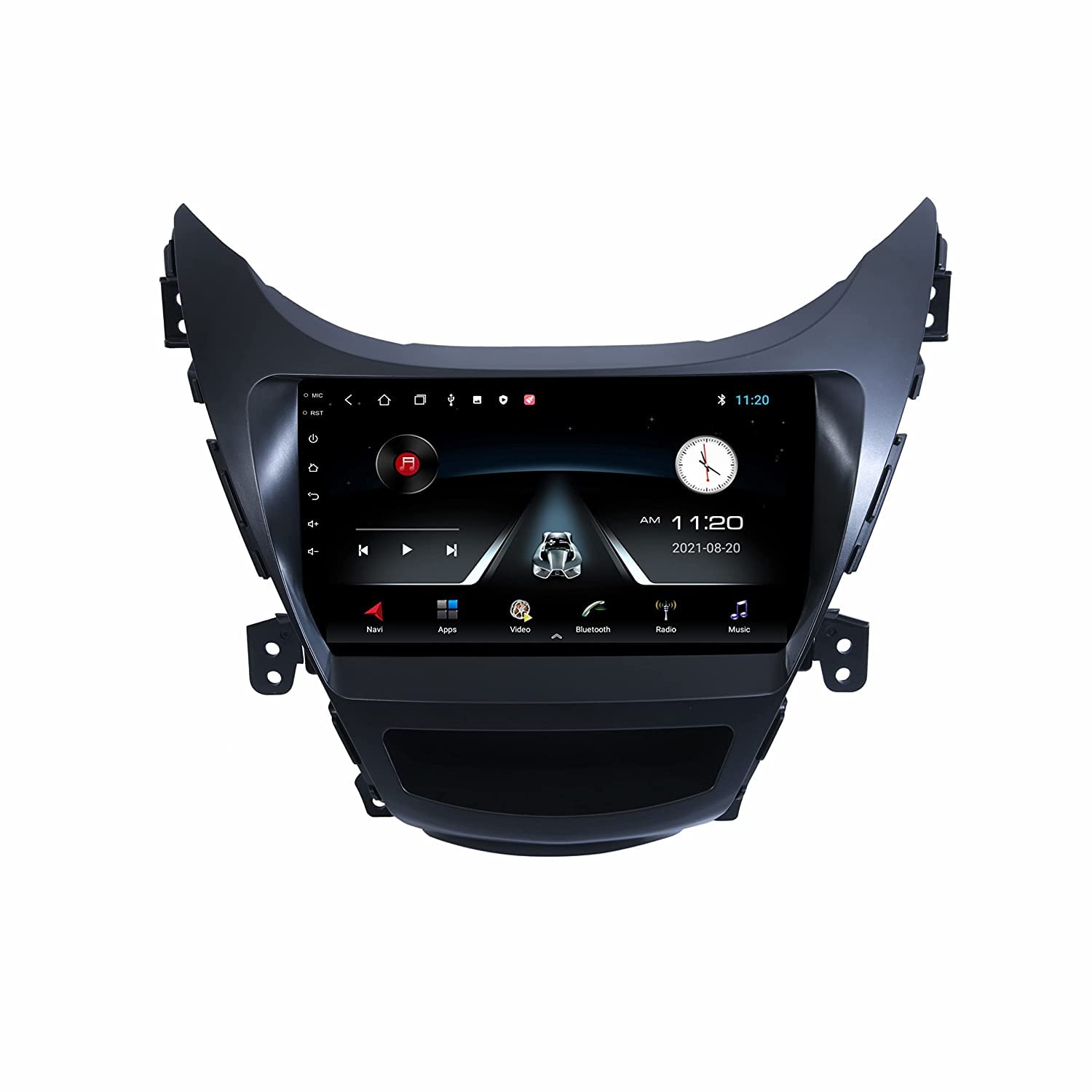 Modorwy Car Android System | OS 13 Stereo | 9 Inch QLED HD IPS Touch | 2GB & 32GB | Double Din Car Multimedia Player | Bluetooth Wi-Fi | incl. AHD Rear Camera & Frame Compatible with Hyundai Elantra 2007-2013