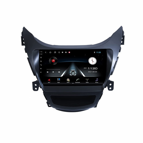Modorwy Car Android System | OS 13 Stereo | 9 Inch QLED HD IPS Touch | 2GB & 32GB | Double Din Car Multimedia Player | Bluetooth Wi-Fi | incl. AHD Rear Camera & Frame Compatible with Hyundai Elantra 2007-2013