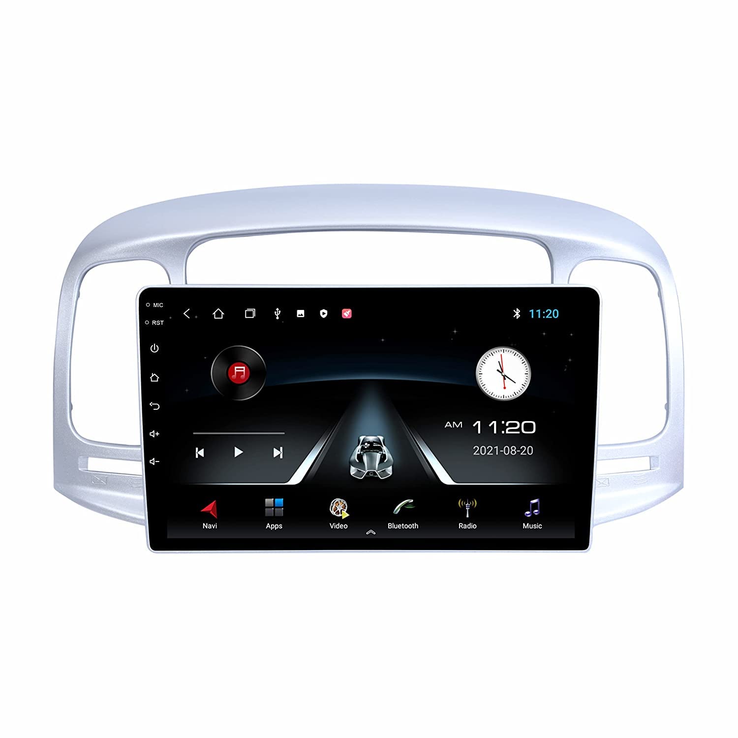 Modorwy Original 9inch HD QLED Car Android Stereo | 2GB RAM & 32GB ROM | OS 13 Double Din Car Multimedia Player | incl. AHD Rear Camera & Frame Compatible with Hyundai Verna 2006-11   1Year Warranty
