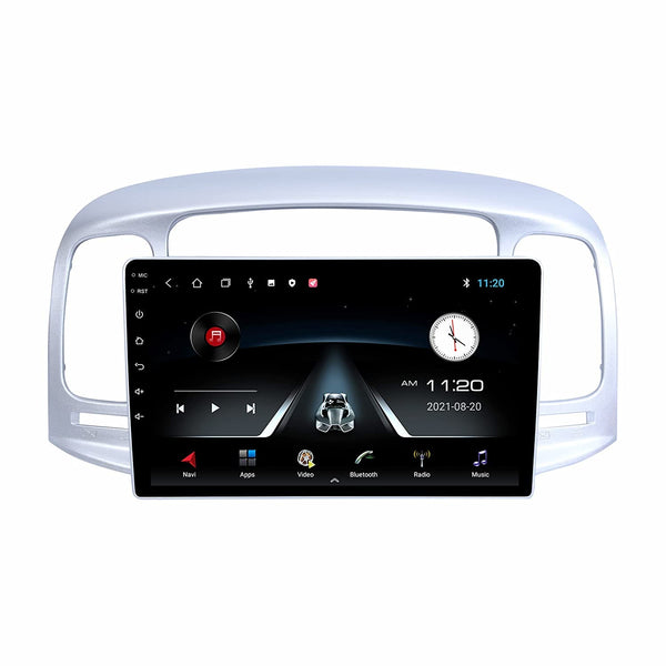 Modorwy Original 9inch HD QLED Car Android Stereo | 2GB RAM & 32GB ROM | OS 13 Double Din Car Multimedia Player | incl. AHD Rear Camera & Frame Compatible with Hyundai Verna 2006-11   1Year Warranty