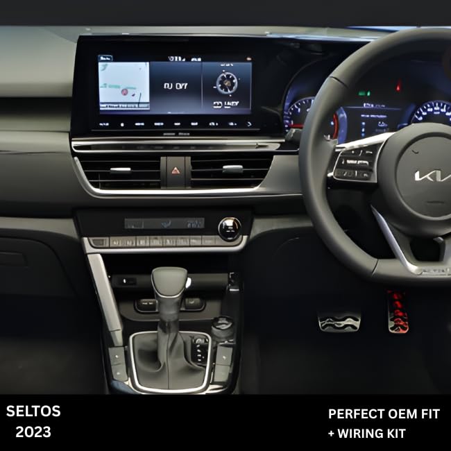 9 inch Car Android Frame Compatible with Kia Seltos 2023 | Includes Plug & Play Wiring Harness | Premium ABS Material | Scratch & Heat Resistant Design