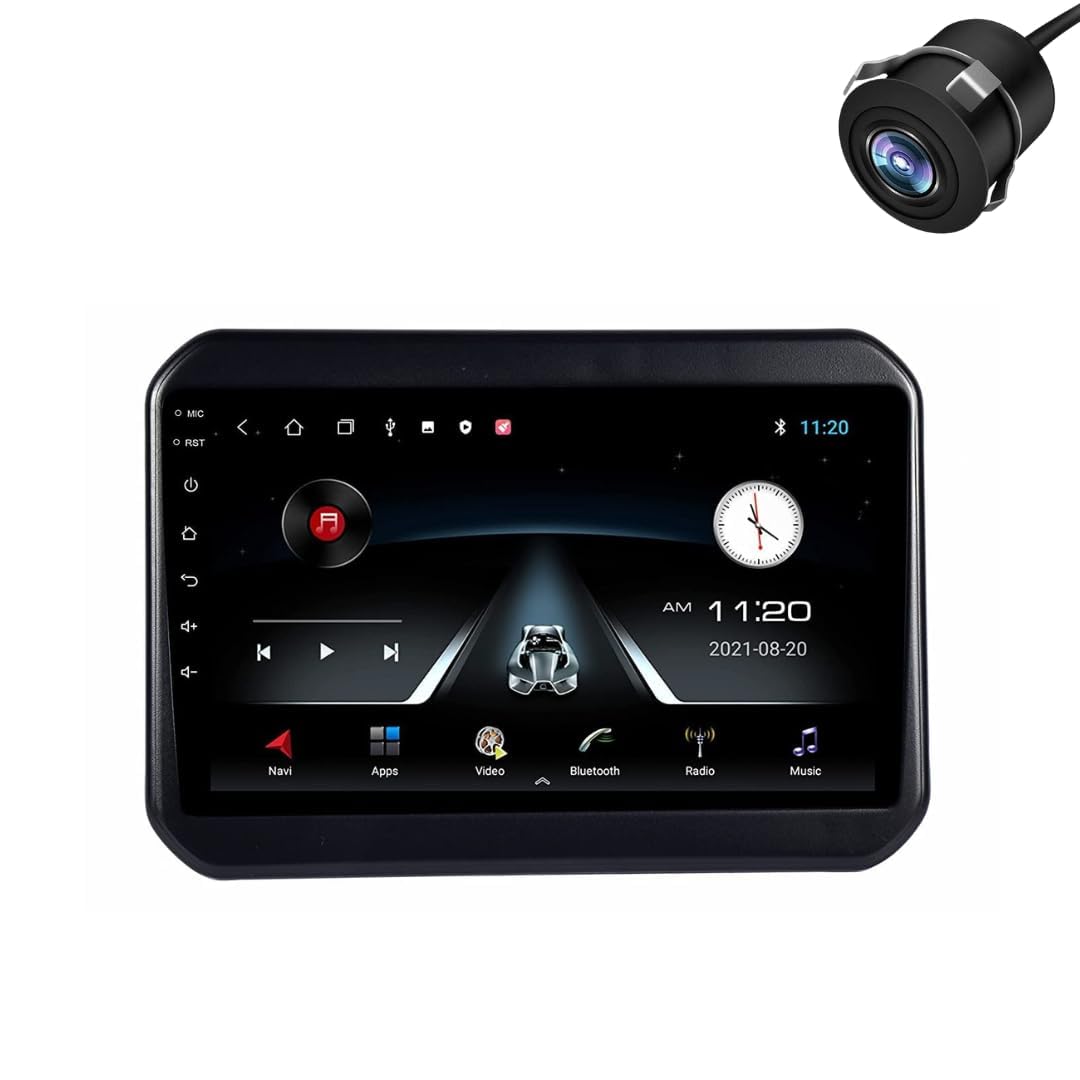 Modorwy Original QLED 9” Zlink Car Android Stereo | OS 13 | 2GB+32GB | Display Support Car Play & Android Auto | incl. AHD Rear Camera & Frame Compatible with Maruti Alto K10-1 Year Warranty