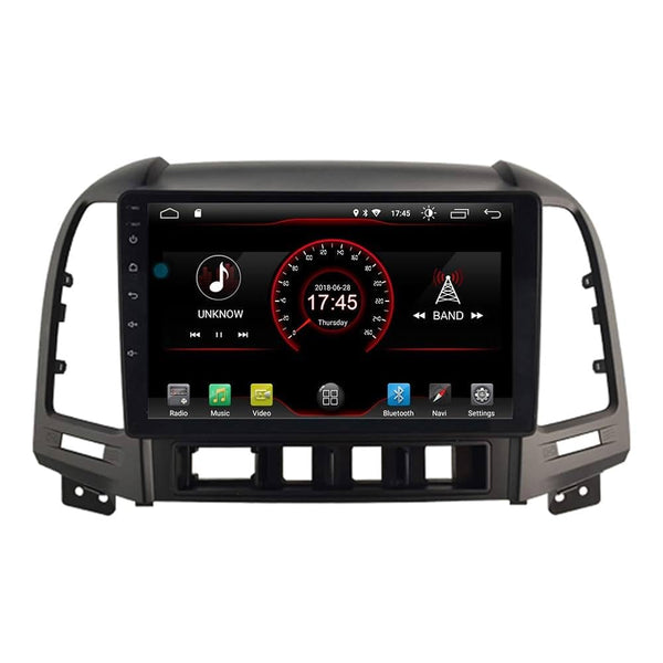 Original 9inch HD QLED Car Android Stereo | 2GB RAM & 32GB ROM | OS 13 Double Din Car Multimedia Player | incl. AHD Camera & Frame Compatible with Hyundai Santafe 2006-2010 - 1 Year Warranty