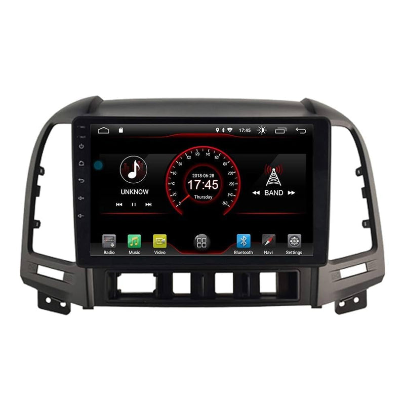 Original 9inch HD QLED Car Android Stereo | 2GB RAM & 32GB ROM | OS 13 Double Din Car Multimedia Player | incl. AHD Camera & Frame Compatible with Hyundai Santafe 2006-2010 - 1 Year Warranty