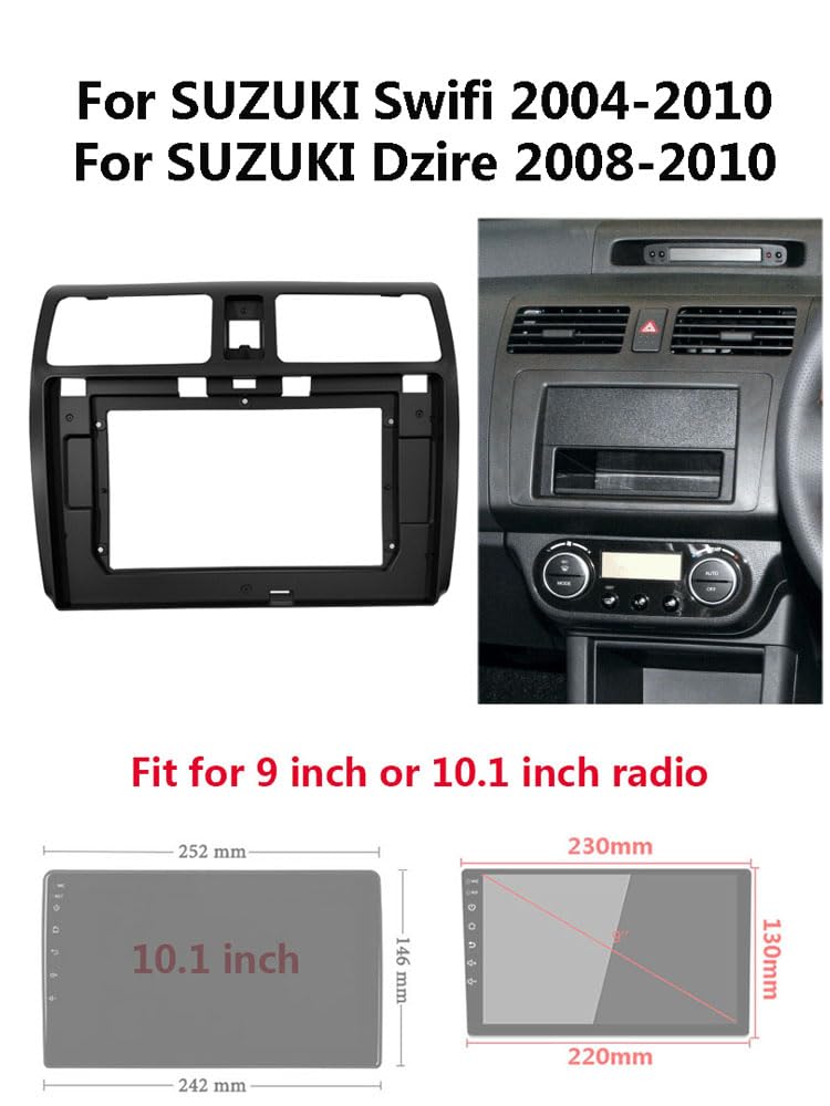 Modorwy ABS300 9" Car Stereo Frame with Wiring for Maruti Swift 2008–2010 (Base Model)