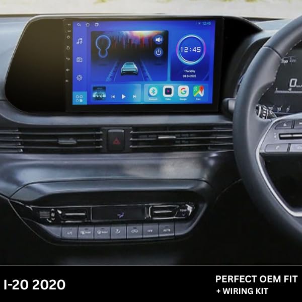 Modorwy 9" Car Android Frame Compatible with Hyundai i20 2020 | Includes Wiring Harness Dashboard Panel | Durable & Scratch-Resistant | Easy Plug & Play Installation