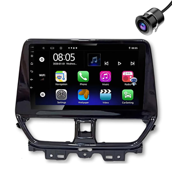 Modorwy Original QLED 9” Zlink Car Android Stereo | OS 13 | 2GB+32GB | Display Support Car Play & Android Auto | incl. AHD Rear Camera & Frame Compatible with Maruti Fronx - 1 Year Warranty