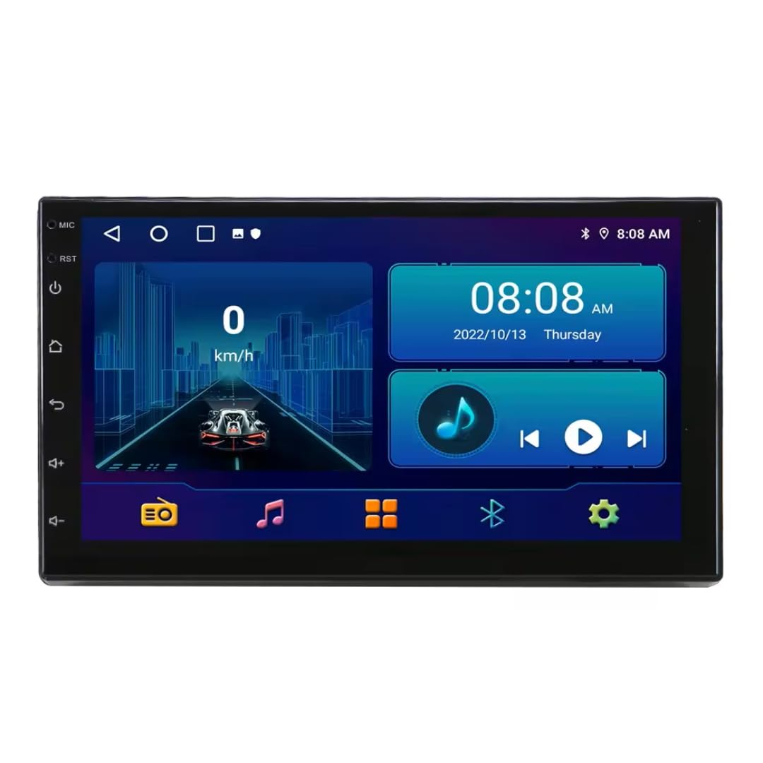 Modorwy TS9 9" Android Car Stereo | 2GB+32GB | QLED Touchscreen | Android 13 | Wireless CarPlay & Android Auto | 2GB RAM + 32GB ROM | GPS Navigation | Bluetooth & Wi-Fi | Mirror Link / Steering Wheel Control Support | Split-Screen