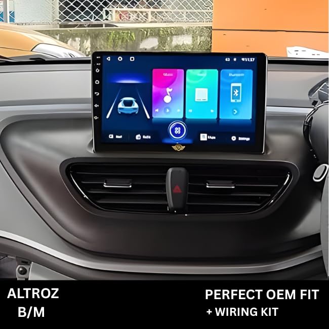9 inch Car Android Frame Compatible with Tata Altroz B/M | Includes Plug & Play Wiring Harness | Premium ABS Material | Scratch & Heat Resistant Design