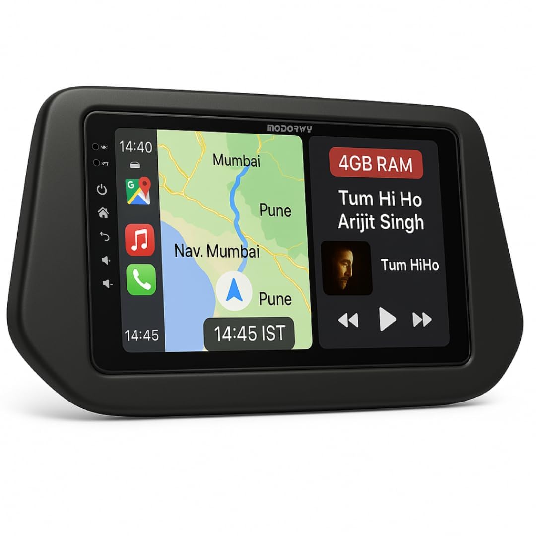 Modorwy 9" QLED Android 13 Car Stereo (4GB+32GB, CarPlay, Android Auto, AHD Camera, New Brezza)