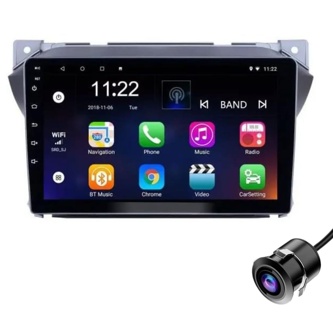 Modorwy Original QLED 9” Zlink Car Android Stereo | OS 13 | 2GB+32GB | Display Support Car Play & Android Auto | incl. AHD Rear Camera & Frame Compatible with Maruti A-Star - 1 Year Warranty