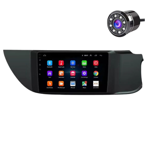 Modorwy Car Android System | OS 13 Stereo | 9Inch QLED HD IPS Touch | 2GB & 32GB | Double Din Car Multimedia Player | incl. AHD Rear Camera & Frame Compatible with Maruti Alto K10-1 Year Warranty