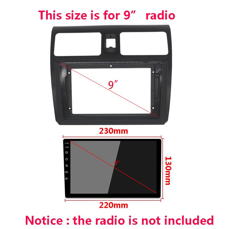 Modorwy ABS300 9" Car Stereo Frame with Wiring for Maruti Swift 2008–2010 (Base Model)