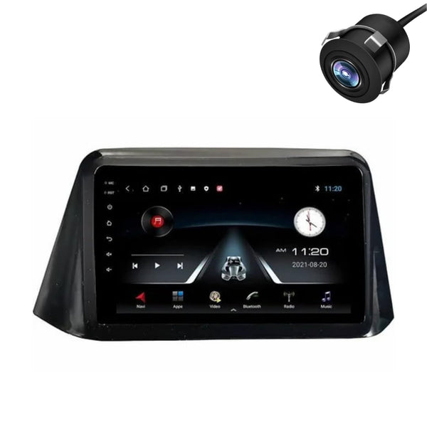 Original QLED 9” Zlink Car Android Stereo | OS 13 | 4GB+32GB | Display Support Car Play & Android Auto | incl. AHD Rear Camera & Frame Compatible with Maruti Brezza 2021-1 Year Warranty