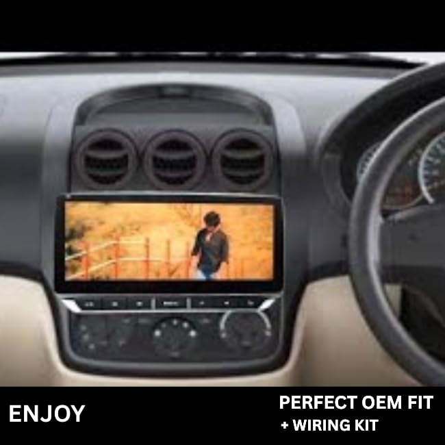 9 inch Car Android Frame Compatible with Cheverolet Enjoy | Includes Wiring Harness Dashboard Panel | Durable & Scratch-Resistant | Easy Plug & Play Installation