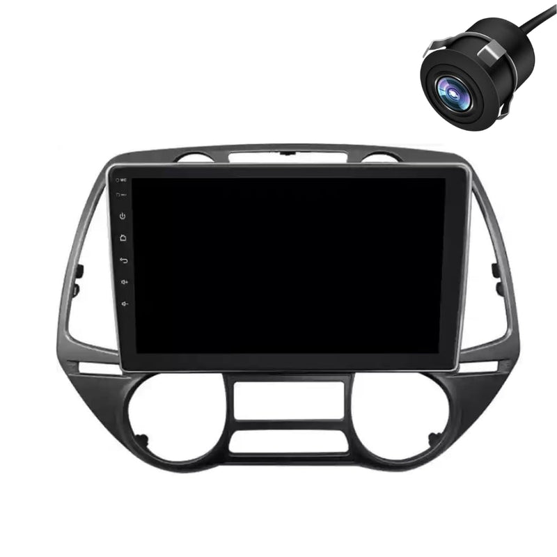 Modorwy Original 9” QLED Car Media Player with Car Play & Android Auto | Android Stereo OS 13 | 1GB+32GB | Free AHD Camera | Frame Compatible with Hyundai i20 2008-2011  (1 Year Replacement Warranty)