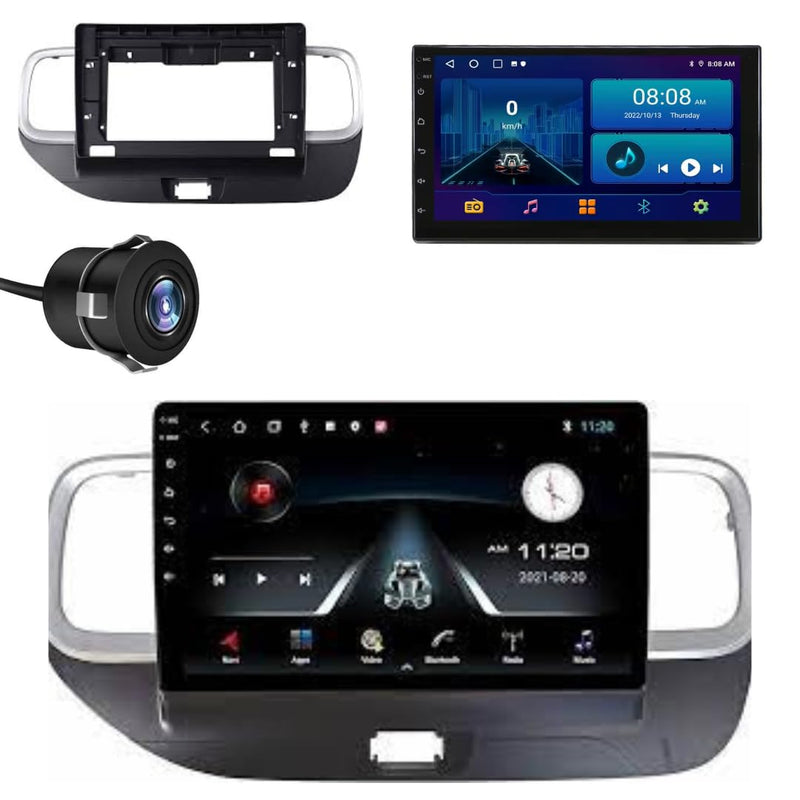 Modorwy Original 9inch HD QLED Car Android Stereo | 2GB RAM & 32GB ROM | OS 13 Double Din Car Multimedia Player | incl. AHD Rear Camera & Frame Compatible with Hyundai Venue - 1 Year Warranty