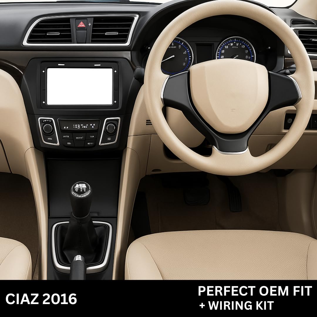 Modorwy 9" Car Android Frame Compatible with Maruti Frames | Includes Wiring Harness Dashboard Panel | Durable & Scratch-Resistant | Easy Plug & Play Installation (for CIAZ 2016)