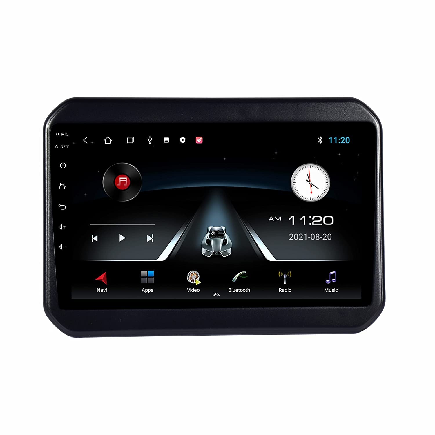Modorwy Car Android System Maruti Ignis | OS 13 Stereo | 9Inch QLED HD IPS Touch | 2GB & 32GB | Double Din Car Multimedia Player | incl. AHD Rear Camera & Frame Compatible with Maruti Ignis- 1 Year Warranty
