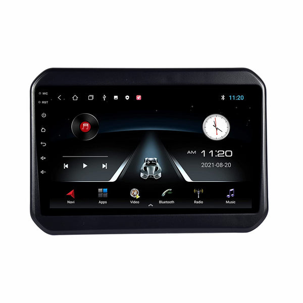 Modorwy Car Android System Maruti Ignis | OS 13 Stereo | 9Inch QLED HD IPS Touch | 2GB & 32GB | Double Din Car Multimedia Player | incl. AHD Rear Camera & Frame Compatible with Maruti Ignis- 1 Year Warranty
