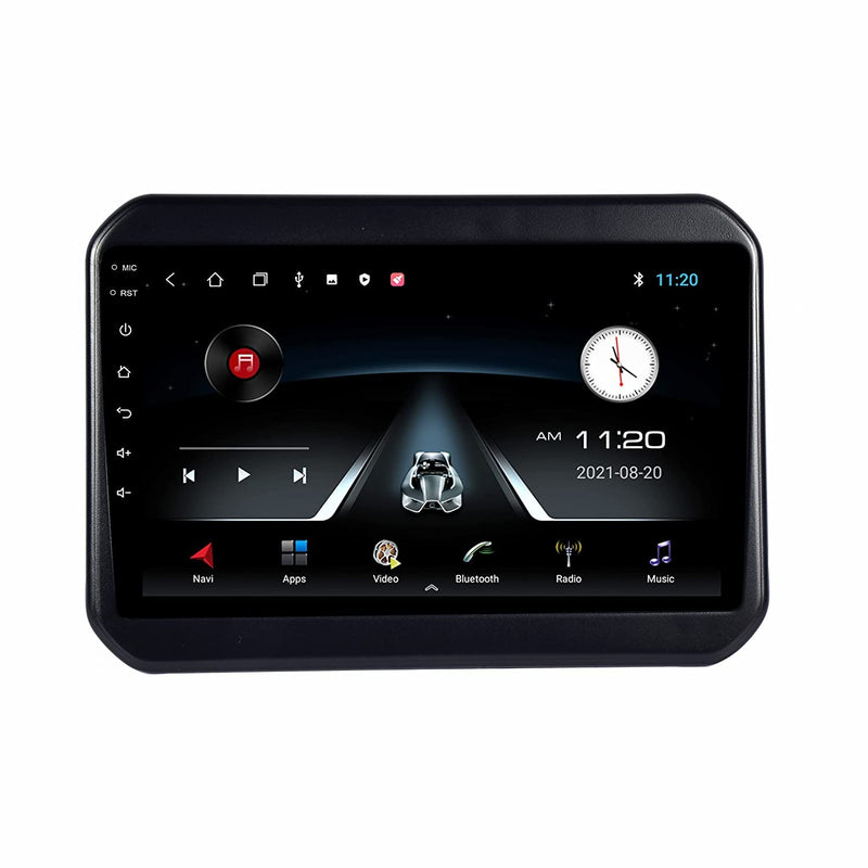 Modorwy Car Android System Maruti Ignis | OS 13 Stereo | 9Inch QLED HD IPS Touch | 2GB & 32GB | Double Din Car Multimedia Player | incl. AHD Rear Camera & Frame Compatible with Maruti Ignis- 1 Year Warranty