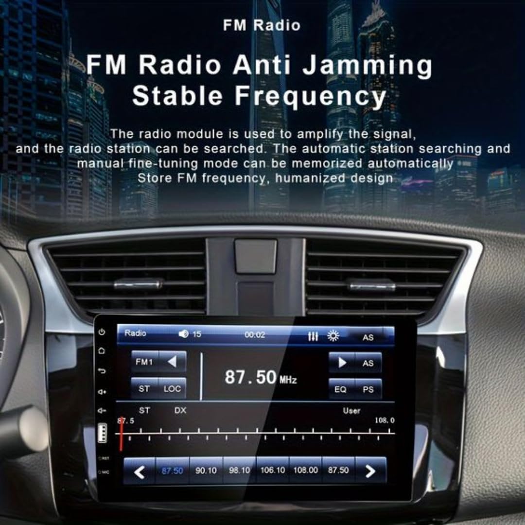 Modorwy TS7 9" Android 13 Car Stereo with AHD Reverse Camera | 2GB RAM / 32GB ROM | QLED HD Screen | GPS Navigation | Wi-Fi | Bluetooth | Universal Double Din Car Multimedia Player