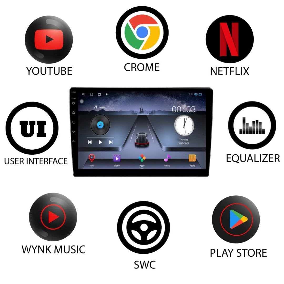Modorwy 9" TS9 Android Car Stereo | 1GB+32GB | IPS HD | CarPlay & Android Auto | Split Screen