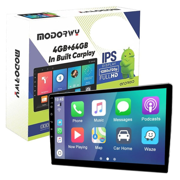Modorwy 9” Android 13 Car Stereo | 4GB+64GB | Wireless CarPlay & Android Auto | Double Din | Split Screen