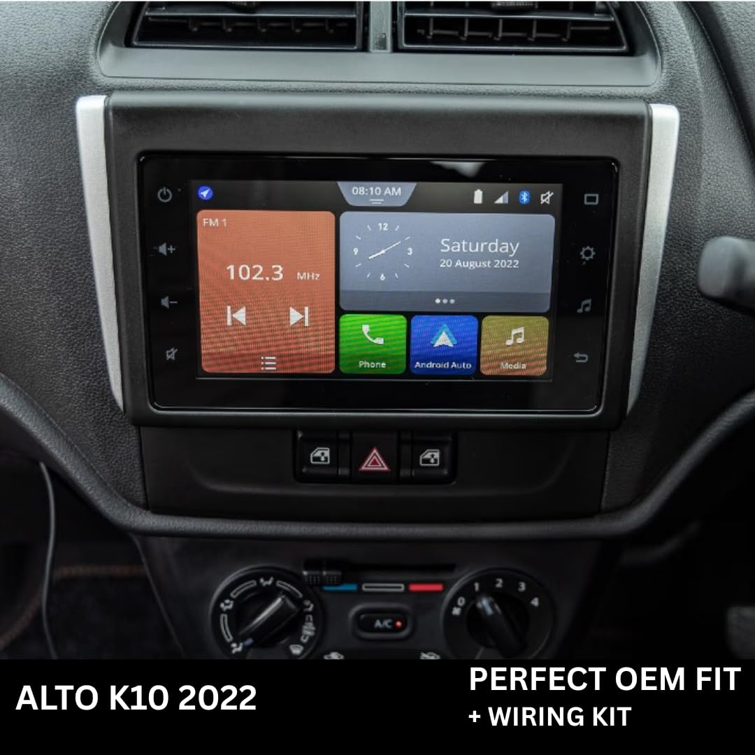 Modorwy 9" Car Android Frame Compatible with Maruti Frames | Includes Wiring Harness Dashboard Panel | Durable & Scratch-Resistant | Easy Plug & Play Installation (for Alto K10 (2022–025))