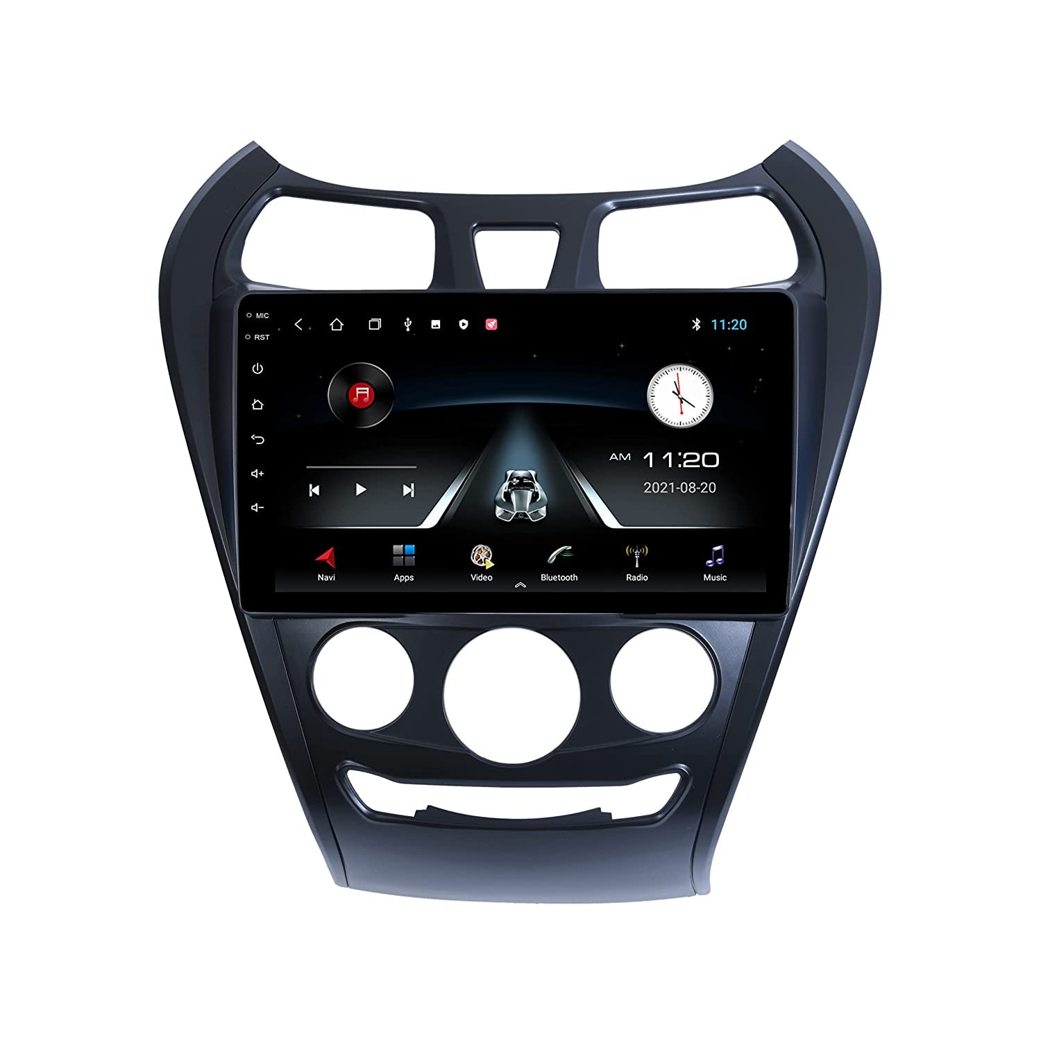 Modorwy Original 9inch HD QLED Car Android Stereo | 2GB RAM & 32GB ROM | OS 13 Double Din Car Multimedia Player | incl. AHD Rear Camera & Frame Compatible with Hyundai Eon- 1 Year Warranty