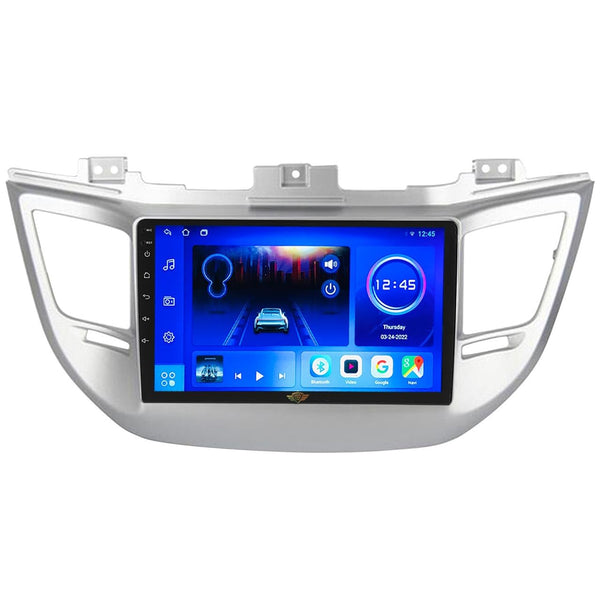 Original 9inch HD QLED Car Android Stereo | 2GB RAM & 32GB ROM | OS 13 Double Din Car Multimedia Player | incl. AHD Rear Camera & Frame Compatible with Hyundai Tucson- 1 Year Warranty