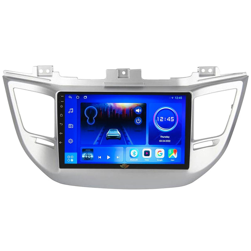 Original 9inch HD QLED Car Android Stereo | 2GB RAM & 32GB ROM | OS 13 Double Din Car Multimedia Player | incl. AHD Rear Camera & Frame Compatible with Hyundai Tucson- 1 Year Warranty