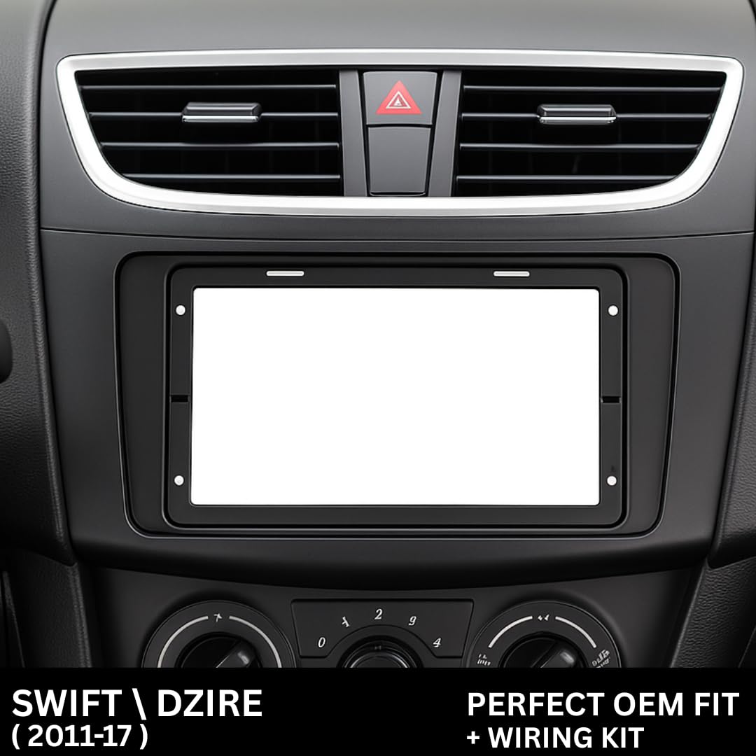 Modorwy 9" Car Android Frame Compatible with Maruti Frames | Includes Wiring Harness Dashboard Panel | Durable & Scratch-Resistant | Easy Plug & Play Installation (for Swift Dzire 2011-2017)