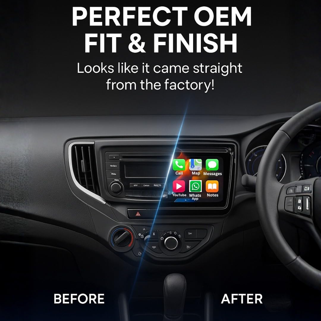 9 inch Car Android Frame Compatible with Innova AC Side Vent 2008-2012 | Includes Wiring Harness Dashboard Panel | Durable & Scratch-Resistant | Easy Plug & Play Installation