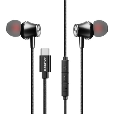 Plugsy Original Type-C Wired Earphone with DAC Chip, 14.2mm Drivers, Surround Sound & in-Line Mic