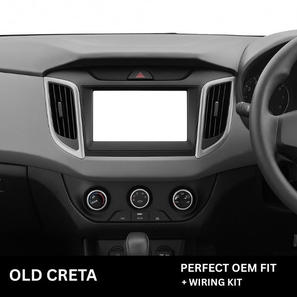 Modorwy 9" Car Android Frame Compatible with Hyundai Creta 2015-19| Includes Wiring Harness Dashboard Panel | Durable & Scratch-Resistant | Easy Plug & Play Installation