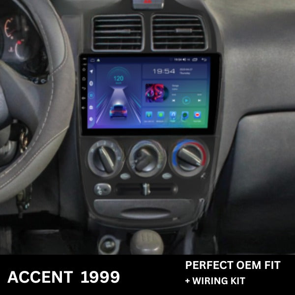 Modorwy 9" Car Android Frame Compatible with Hyundai Accent 1999 | Includes Wiring Harness Dashboard Panel | Durable & Scratch-Resistant | Easy Plug & Play Installation