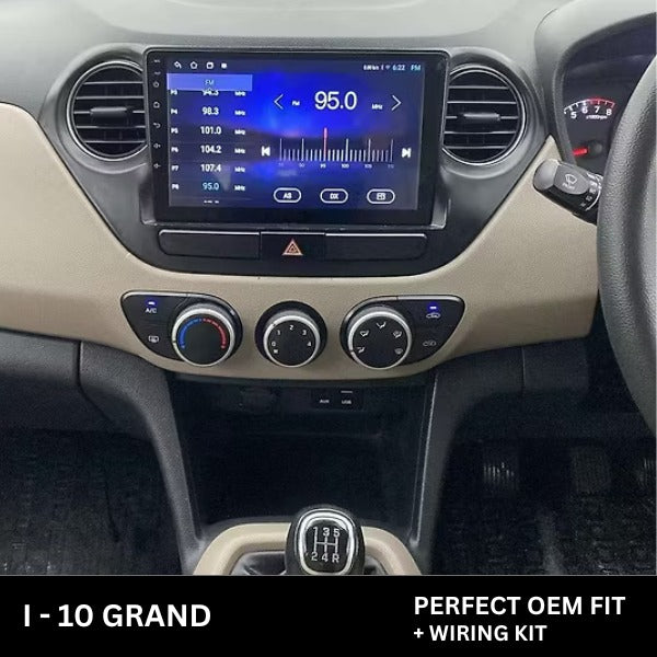 Modorwy 9" Car Android Frame Compatible with Hyundai Grand i10 Nios| Includes Wiring Harness Dashboard Panel | Durable & Scratch-Resistant | Easy Plug & Play Installation