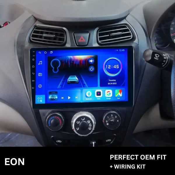 Modorwy 9" Car Android Frame Compatible with Hyundai EON| Includes Wiring Harness Dashboard Panel | Durable & Scratch-Resistant | Easy Plug & Play Installation